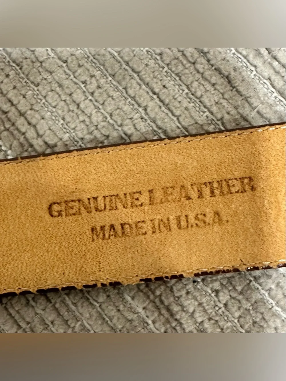 W. Kleinberg Men's‎ Brown Glazed Calfskin Leather Dress Belt Silver Buckle 40